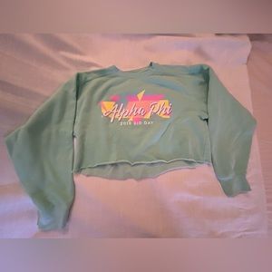 Alpha Phi cropped bid day sweatshirt